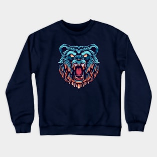 Angry Bear Illustration Crewneck Sweatshirt